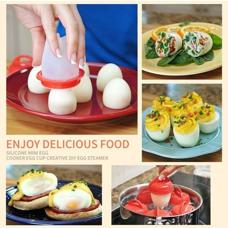 ChaudièRe à Oeufs 6 Pcs Cooker Easy Eggs Oeufs Pocheuse Silicone