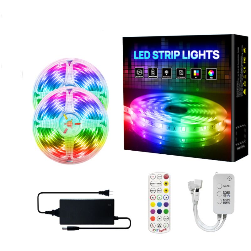 5M Wifi COB RGB LED Ruban Led Chambre 576led/M 12V dimmable Led Strip avec  télécommande, bande lumineuse fonctionne avec Google Home assistant/Alexa