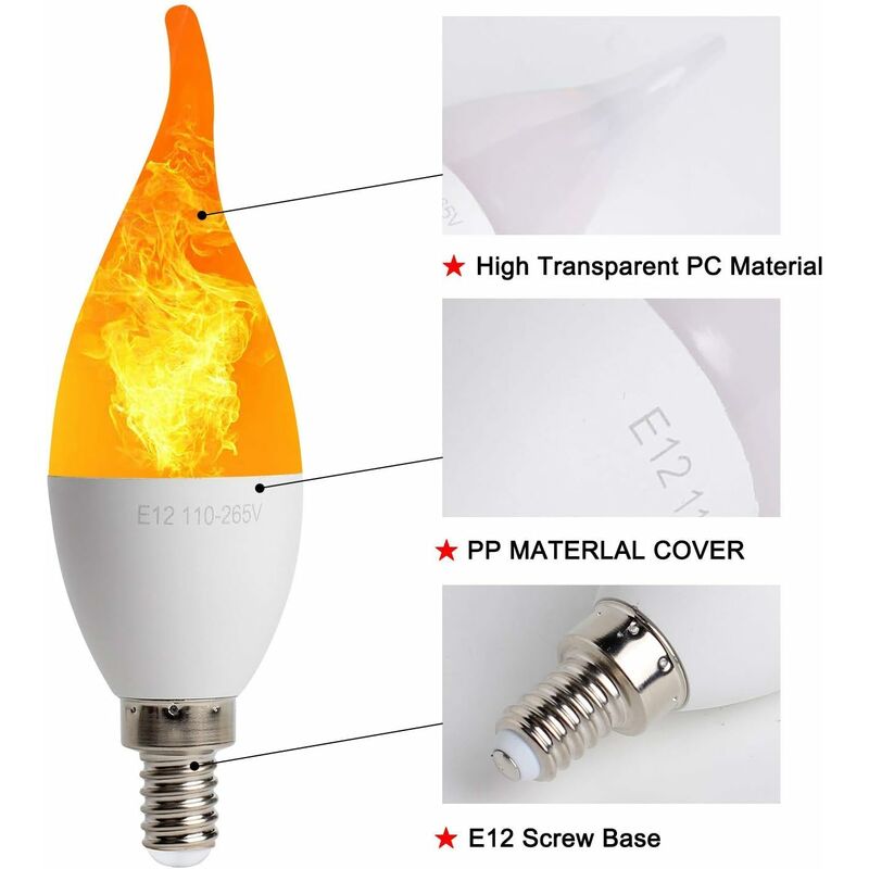Ampoule LED a Intensite Variable pour Remplacer la Lampe Halogene, Bougie,  G4, 3W, 5W, 220V, AC, DC, 12V, 2835, 10X
