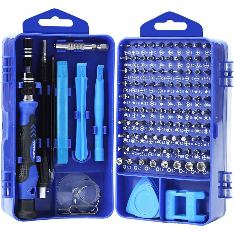 120 en 1 Tournevis Precision Kit Tools, Portable Kit Tournevis de Précision  Magnétique Tournevis Outils de Réparation Pour  Ordinateur/Laptop/iPhone/Lunettes/Montre/Smartphone (Blue) -Arcenciél
