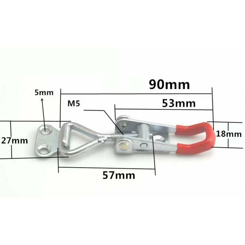 Kcbbe Métal Sauterelles de Menuisier Grenouillère à Levier, Lot de 6  Loquets de Serrage Verrou Porte Décharge Rapide ?S?