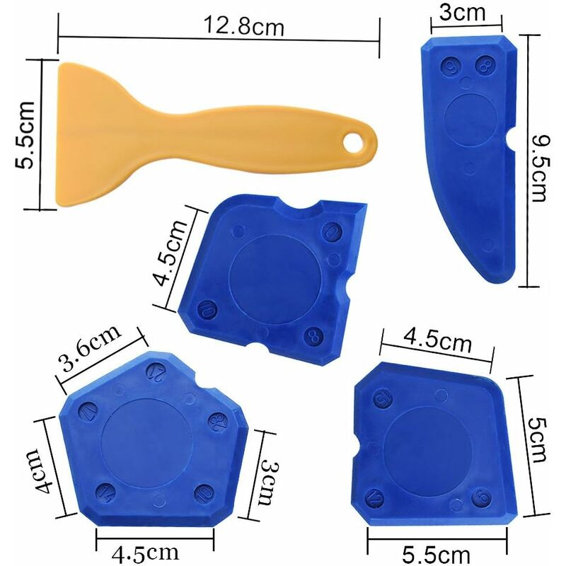 10 Pièces Lisseurs de Joints Outils d'étanchéité à Cadres Kit de Calfeutrage  Outil de Scellage du dégraissant en Silicone - Cdiscount Bricolage