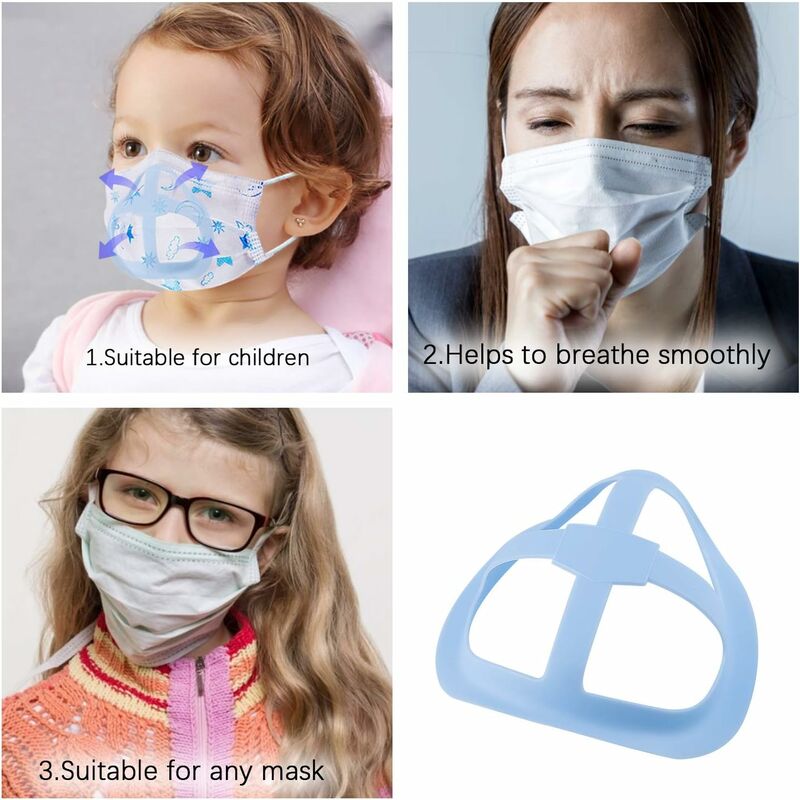 Lot de 5 supports 3D pour masque nasal, protection de la bouche et du nez,  pour
