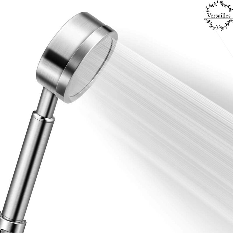Pommeau douche rond salle de bain économie d'eau haute pression aluminium  argent yonis - Conforama