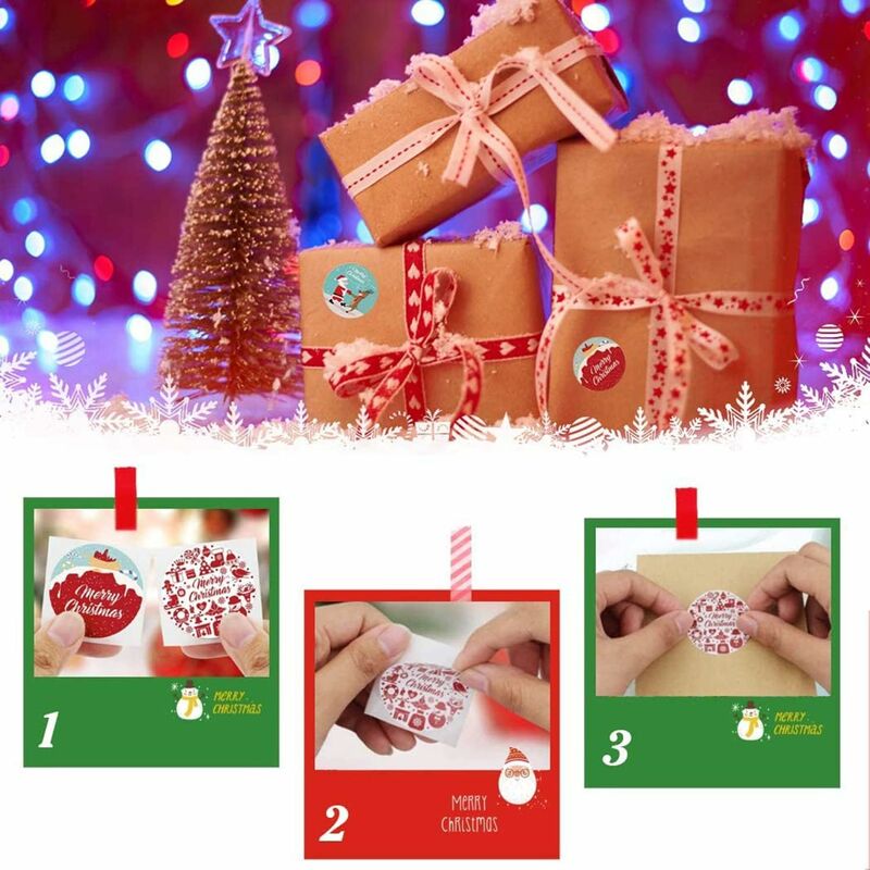 300 Pièces Étiquettes Autocollantes De Noël, Étiquette Cadeau Noël, Noël  Auto-adhésif Cadeau Autocollants, Autocollants D'étiquettes-cadeaux,  Etiquett