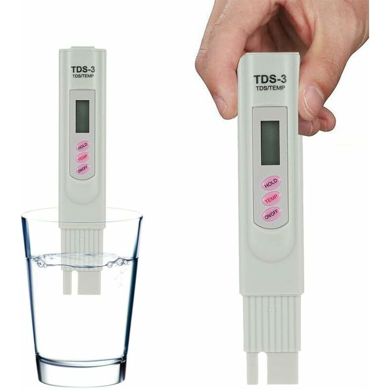 Testeur de valeur pH portable TDS mètre, testeur d'eau numérique PH3 haute  précision pour piscine avec écran LCD, idéal pour boire de l'eau potable,  piscine, aquarium——VEBTles