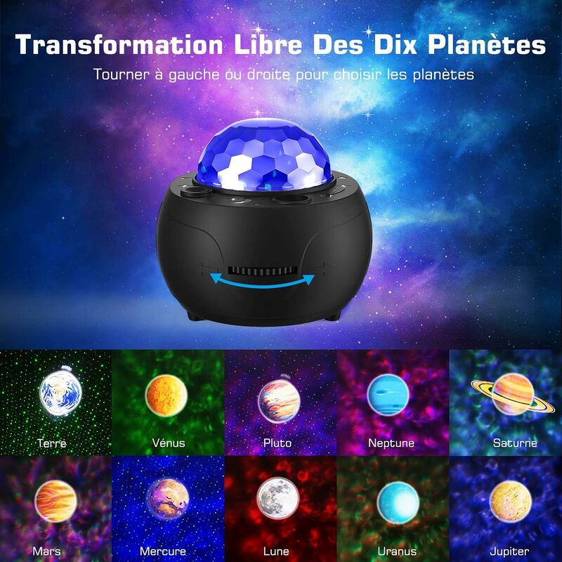 1 Lampe De Projection Globe 33 Cm Projecteur De Galaxie - Temu France