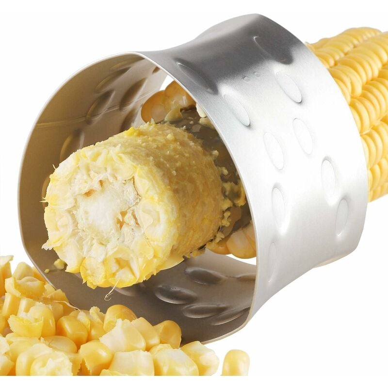 Éplucheur à maïs en acier inoxydable pour la maison et la cuisine avec lame  dentelée 61X77mm——VEBTles