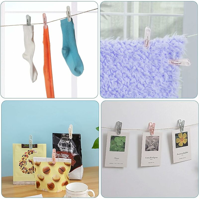 Lot de 50 Mini Pinces à Linge en Bois Décoratives,3.5CM Petites