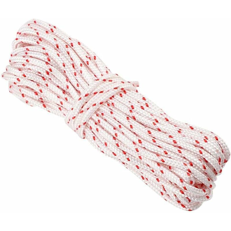 Générique 100m Cordon de Coton Ficelle Décoraion pour Emballage Cadeau  Artisanat - Rouge et Blanc