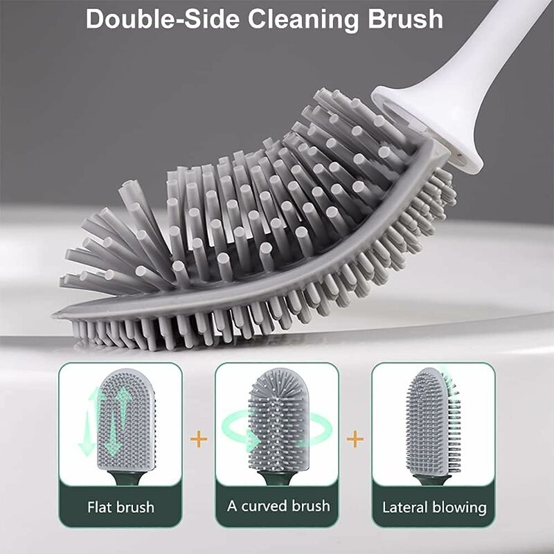 Jeu de 4 Brosses à Toilettes - Brosse à chiotes de 8 cm de diamètre - Balai  de Nettoyage pour WC avec Manche en Acier Inoxydable - Balayette WC au  Design élégant et Classe