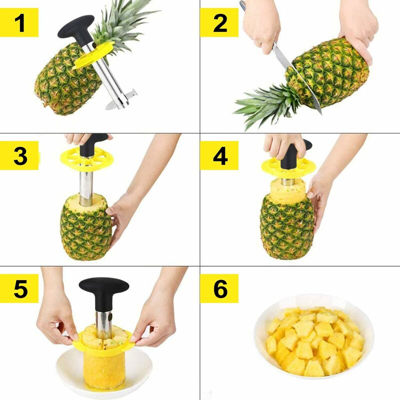 Éplucheur à ananas en acier inoxydable, coupe-fruits facile, outil de  coupe, cuisine à domicile, accessoires