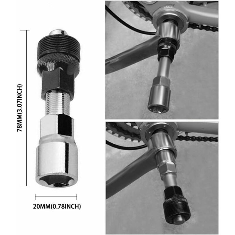 Kit d'outils de réparation de Bicyclette, Outil de Retrait de Cassette de  vélo, Fouet de Fer à Volant, clé de Retrait de Volant, clé à Rayon, démonte  de Support, démonte de manivelle