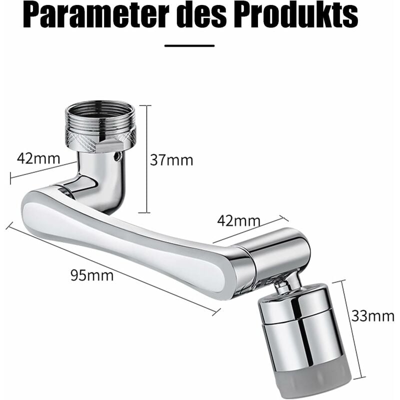 Dww-robinet D'extension Multifonctionnel Rotatif 1440 Degrs