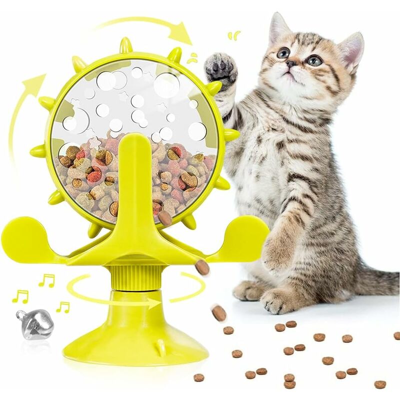 Jouet,Windmill Jouets pour chats Puzzle Tourne-tourner avec brosse Chat  Jouer Jeu Jouets Moulin à vent