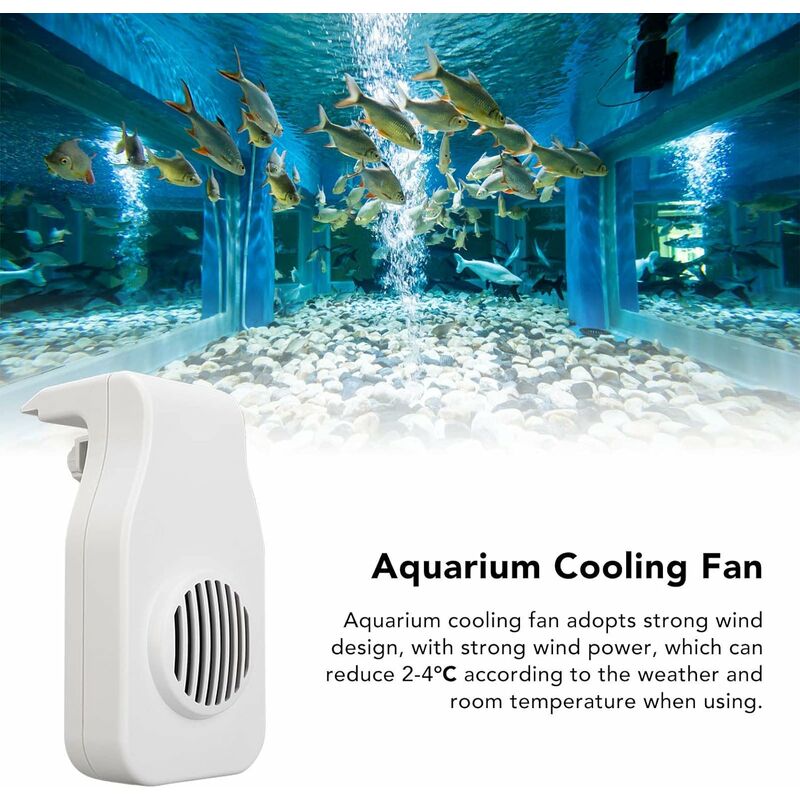 Ventilateur de refroidissement pour aquarium - Réglable - Extensible -  Multi-tête - Silencieux - Résistant - Mini contrôle de la température -  Économie d'énergie,Lonvrèe