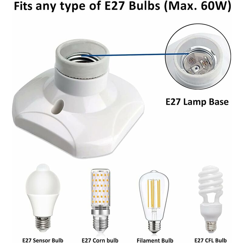 Adaptateur culot E27 vers E40 pour lampe led CORN