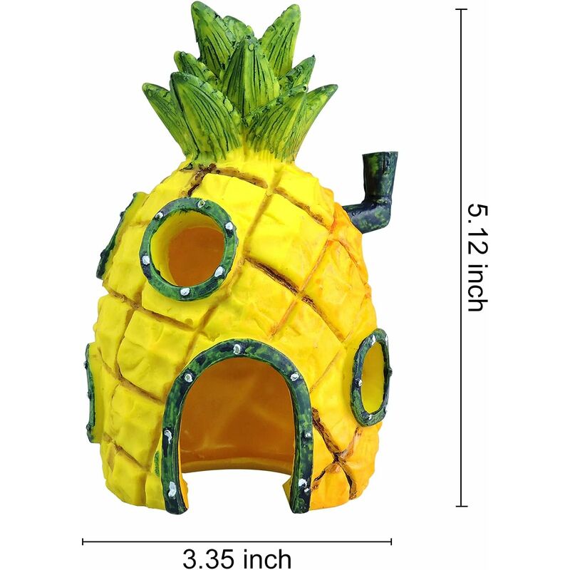 Maison de Ananas, d'Ananas en Résine Grotte de Décoration de Thème d' Aquarium Accessoires d