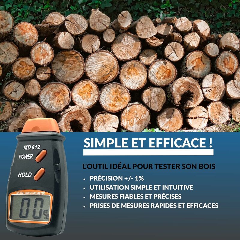 Détecteur d'humidité bois LASERLINER Wood tester compact