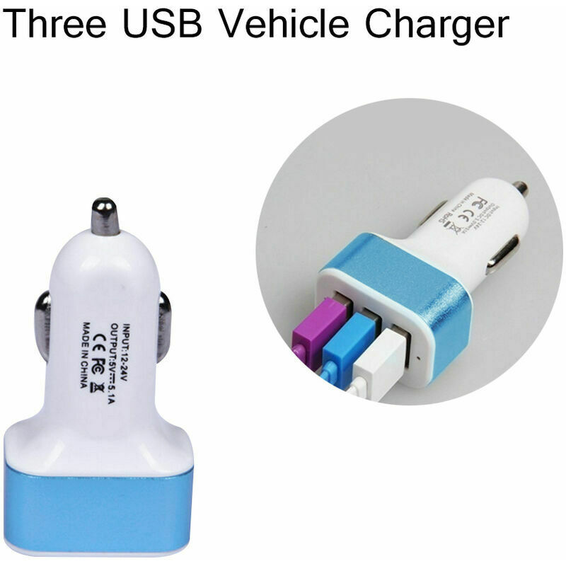 Chargeur de Voiture/ Allumé Cigare USB 5.1A 3 usb ports pour tous