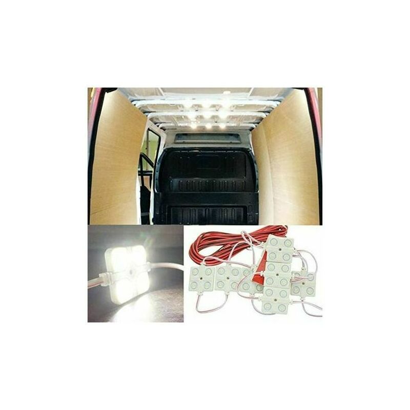MASO-Kit d'éclairage d'intérieur ultra lumineux 40 LED pour voiture, camion,  camping-car, caravane, plafonnier (DC 12 V, blanc) : : Auto et Moto