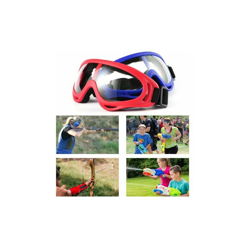 Locisne 4pcs Lunettes de Protection sécurité, Lunettes Coupe-Vent et  antipoussières Lunettes Flexibles pour Les Sports Plein air CS Army Nerf  Lunettes Tactiques Protection des Yeux : : Bricolage