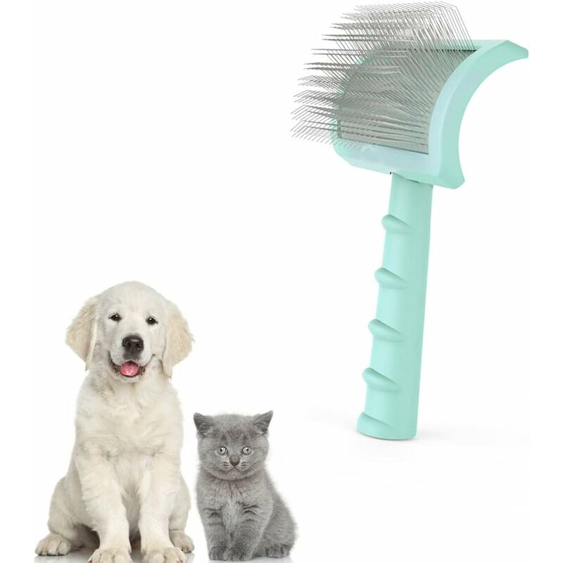 matériel de toilettage pour brosser son chien ou son chat à fourrure dense,  à poils longs ou frisés
