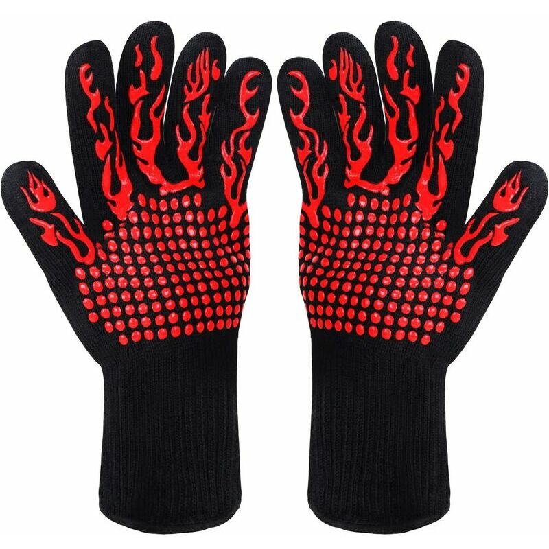 Daisyyozoid gros résistant à la chaleur ignifuge Barbecue gants cuisine  Silicone antidérapant anti-coupure four gants 