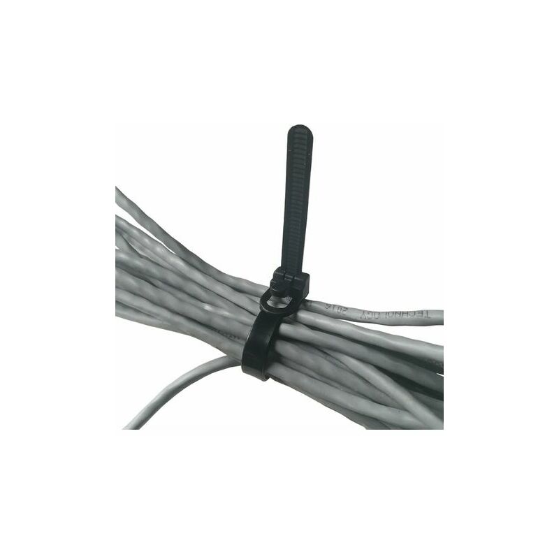 [Lot de 50] Attaches de Câble Réutilisables, Canwn Nylon Ultra Résistant  Serre Câble Flexible Zip Cable Ties avec Slipknot(Blanc)