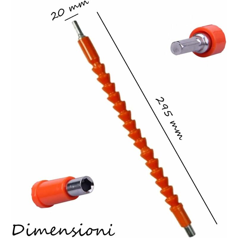 Rallonge flexible adaptateur visseuse pour tournevis Extension pointe,  articulé, résistant avec raccord hexagonal magnétique, Rotation 360°, 200 mm