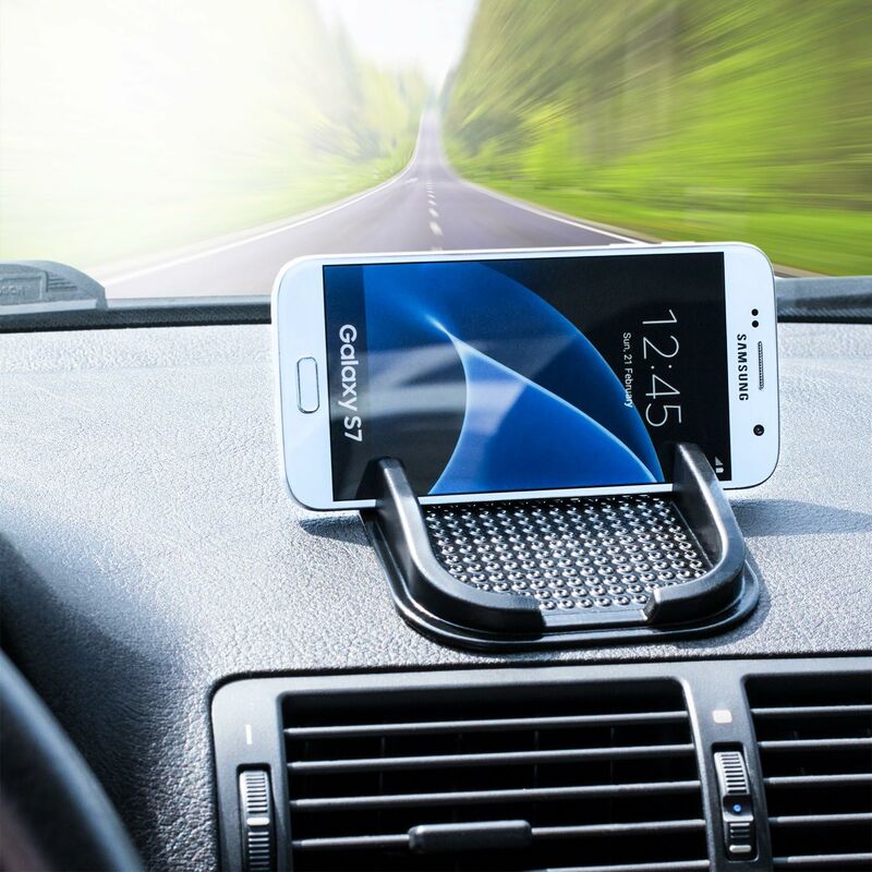 3pcs Tapis antidérapant pour gel Slip adhésif Pad Support voiture téléphone  portable Smartphone GPS (Noir, 100155mm)