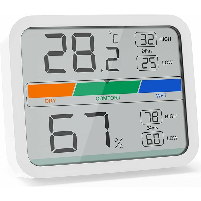 Hygromètre thermomètre D'intérieur, Bluetooth Thermometer Wireless Smart  Electric Digital Hygrometer,hygromètre à humidité de haute précision, pour  Maison, bureau, Chambre Bébé (1pcs)