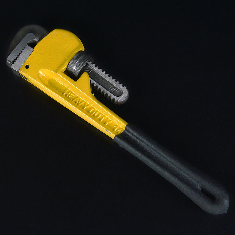 Clé à tuyau robuste, clé de plomberie à ouverture réglable en acier de 12  pouces avec poignée en plastique clé à tuyau traitée thermiquement pour la