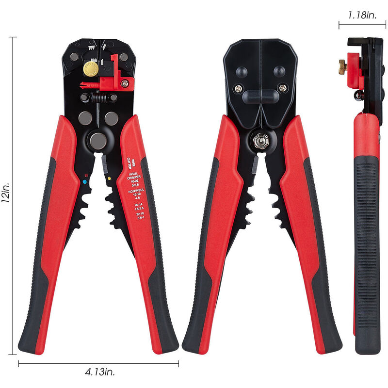 Carivent Denudeur Cable Electrique Manuelle multifonctionnelle Machine à  dénuder Le cuivre à Main avec Profondeur réglable