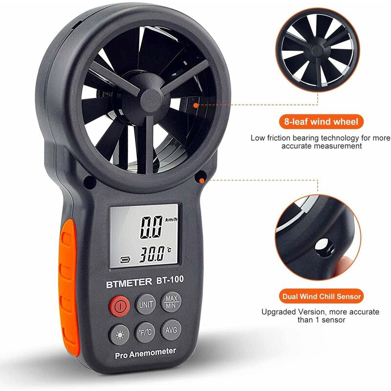 testo 417 - Anémomètre numérique à hélice de 100 mm pour VMC