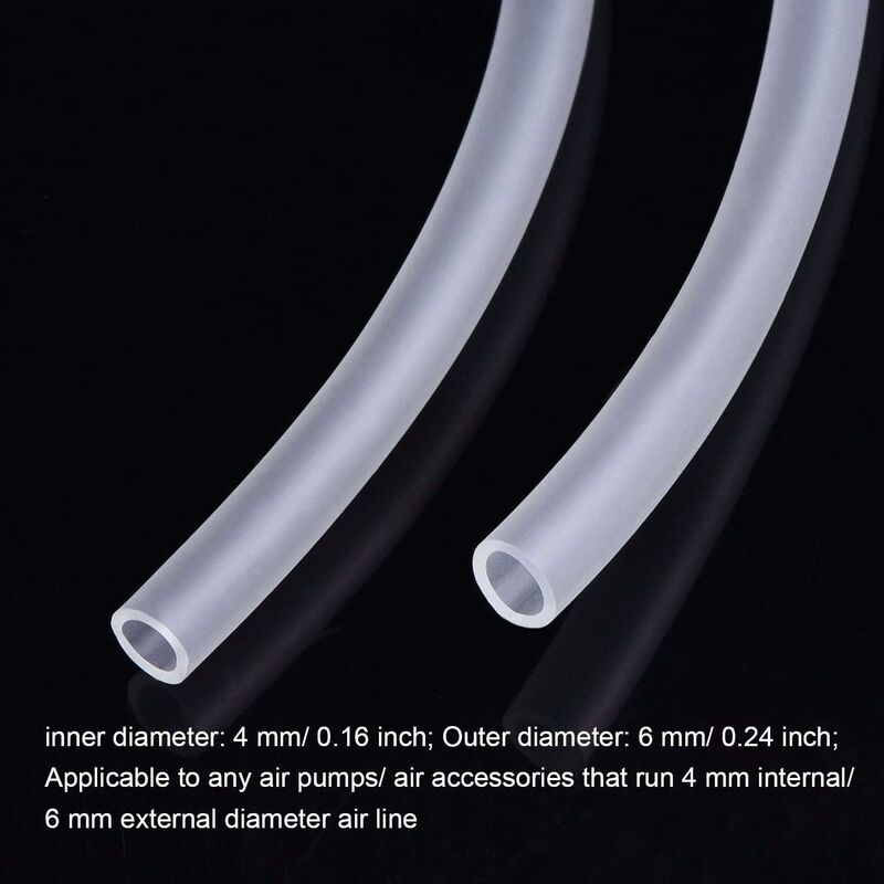 Tuyau PVC Souple Transparent 5 Mètres, 4 × 6mm Tube Flexible de Pression, Tuyau d'Oxygène