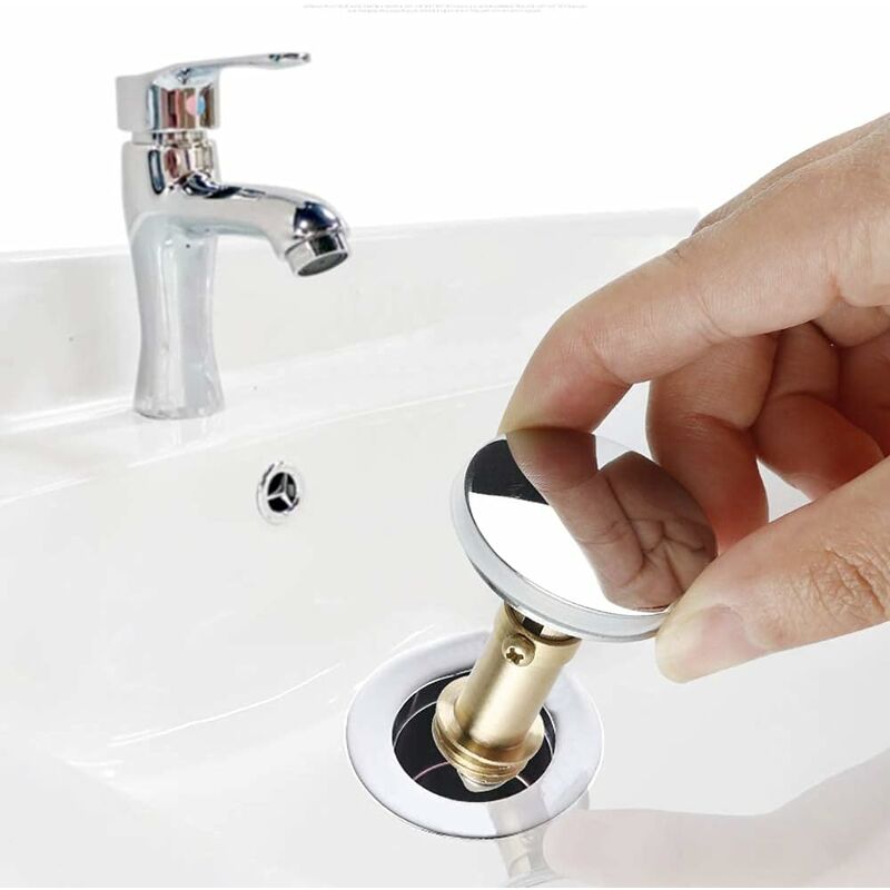 Bouchon de Vidange Baignoire avec Chaîne à Billes en Acier Inoxydable (45 mm),  Bouchon de Vidange en Caoutchouc avec Longue Chaîne pour Lavabo, Évier,  Cuisine, Trous pour Baignoire (Bleu) : : Cuisine