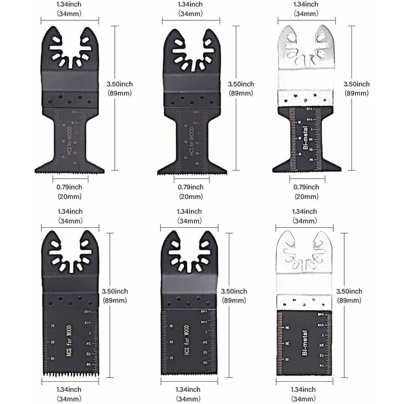 YIDOMDE 31 Pièces Lames de Scie Oscillantes, Bois Plastique Métal  Universelle Outil Multifonctions Accessoires Kit y