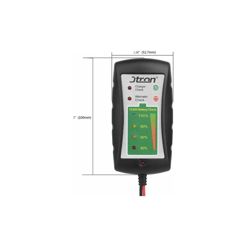 Testeur de batterie et d'alternateur pour voiture 12 V 24 V - Testeur de  charge, vérificateur de batterie, analyseur pour vérifier l'alternateur et  le