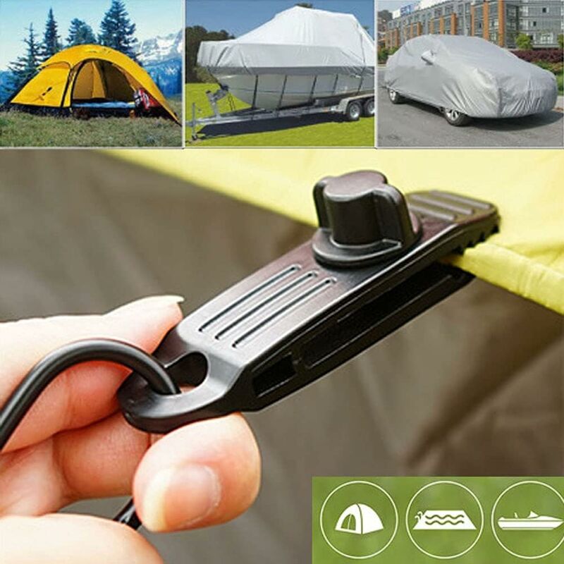 Ancre de ventouse de tente Crochet de fixation Attachez durable bâche  accessoire de tente de camping robuste comme bâches de piscine d'auvent  côté voiture