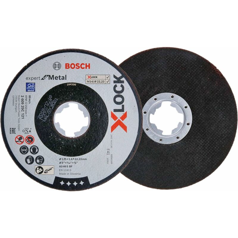 BOSCH 10 Disques tronconner X-Lock Metal/inox 125 ep1.6 - 2608619364