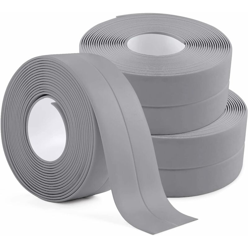 SHOP-STORY - Sealing Strip Grey 3.8 cm : Rouleau de Joints Adhésifs Cuisine  et Salle de Bain