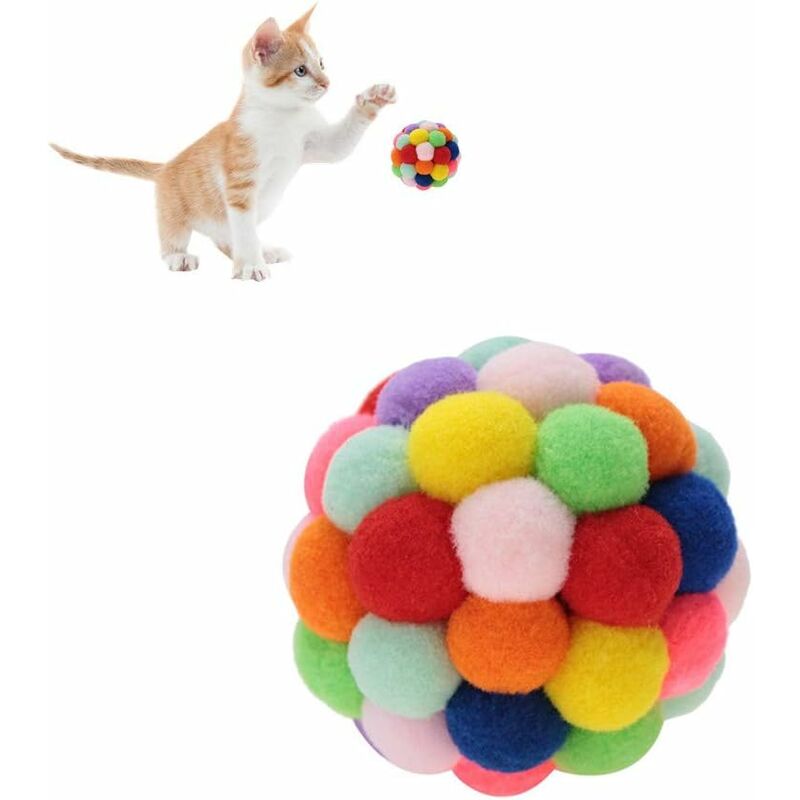 Balle en mousse pour chat - Balle éponge pour chat - Jouet de ballon de  football en mousse - 24 pièces