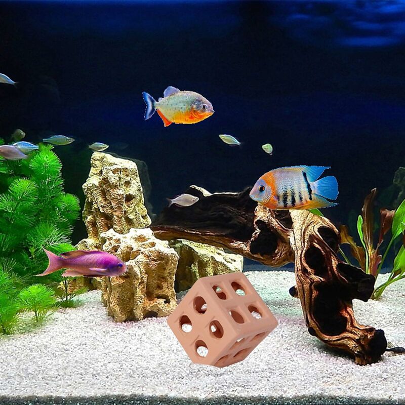 1/2/3pcs Aquarium Décoration Crevettes Fish Tank Mousse Boule