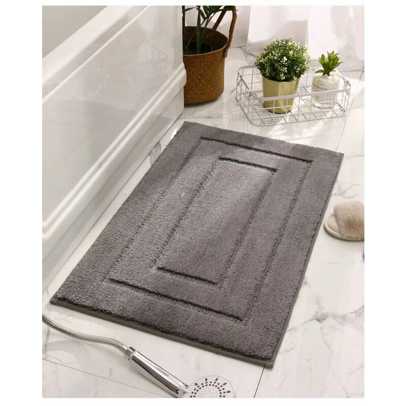 VANZAVANZU Tapis Contour WC Antidérapant Tapis de Toilette WC Épaissi Tapis  WC Absorbant Tapis Salle de Bain Ultra Doux en Microfibre, Séchage Rapide,  Lavable en Machine - 50 x 60cm (Bleu Marine) 