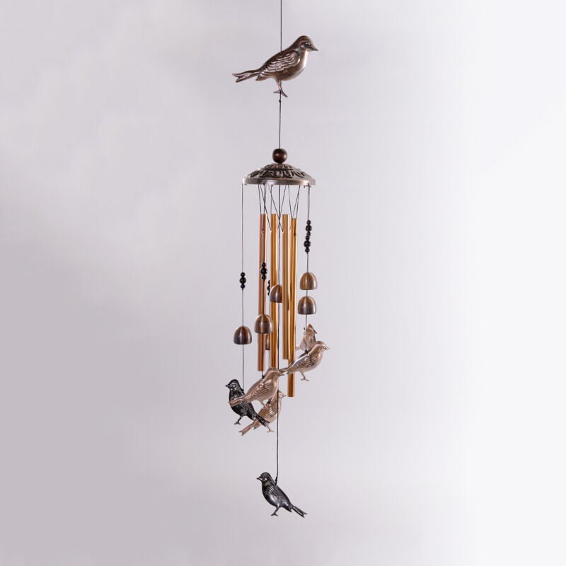 Oiseaux carillons-4 Tubes Creux en métal -Wind Bells et Oiseaux