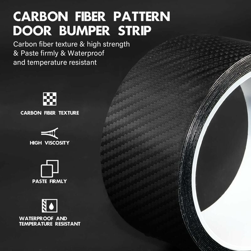 Bande autocollante en Fiber de carbone Nano 3D, Film de Protection étanche,  anti-rayures, pour portière de voiture