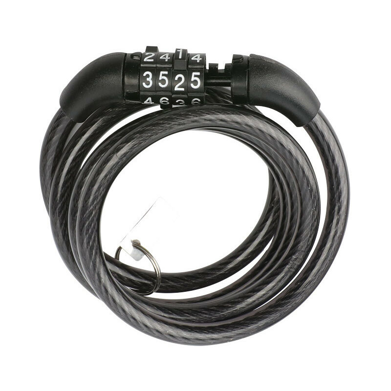 Câble en acier avec cadenas pour vélo 8x1200 mm avec combinaison