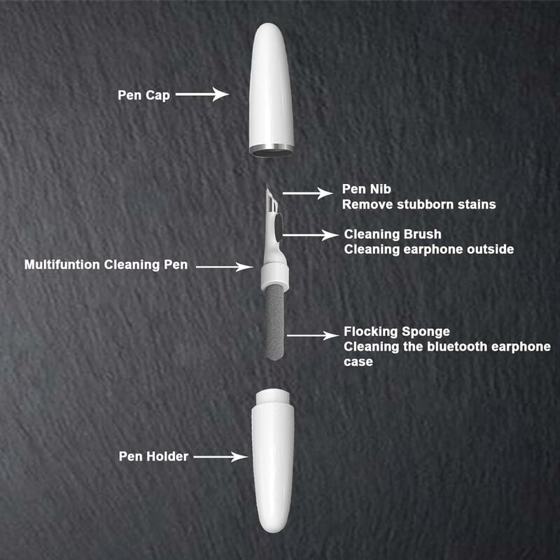 Kit de nettoyage pour Airpods Pro 1 2 3 stylo multifonction avec brosse  douce flocage éponge pour écouteurs Bluetooth 