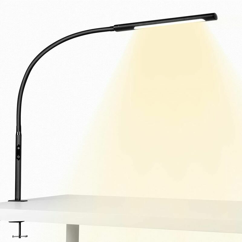 Lampe de Bureau à Pince, USB, LED Lampe Soin des Yeux avec Télécommande, 6  Couleurs & 10 Luminosité pour Lit avec Minuterie d'Arrêt Automatique, Lampe  de Chevet Enfant : : Luminaires et